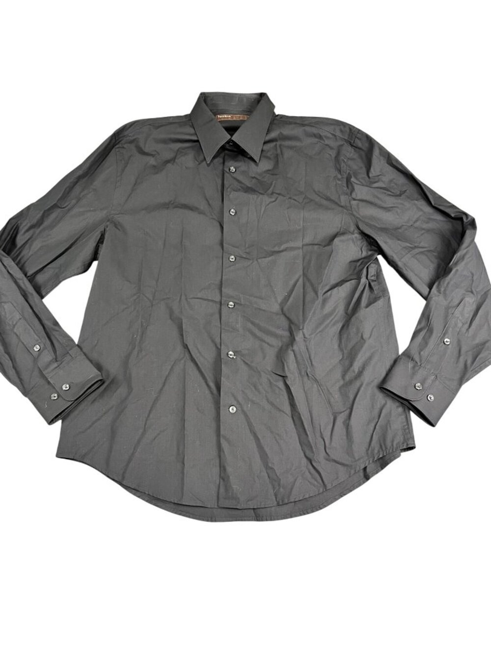 Perry Ellis Mens Black Long Sleeve Dress Shirt XL